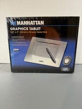 Manhattan Digital Graphics Tablet With Wireless Pen  2-Button Scroll Mouse New
