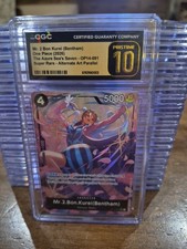 One Piece CGC Pristine 10 OP14-091 Mr. 2. Bon. Kurei (Bentham) Alt Art 