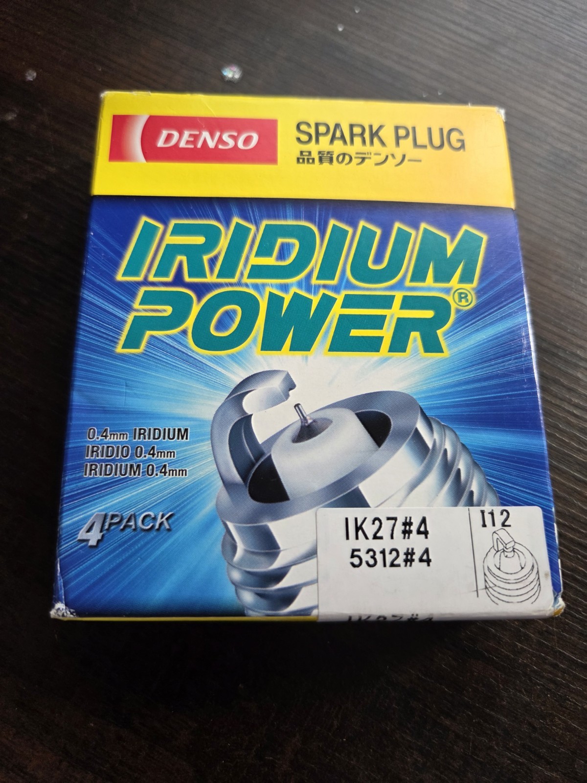 Denso Iridium IK27 Spark Plugs Set of 4 5312 Heat Range 9 Equivalent