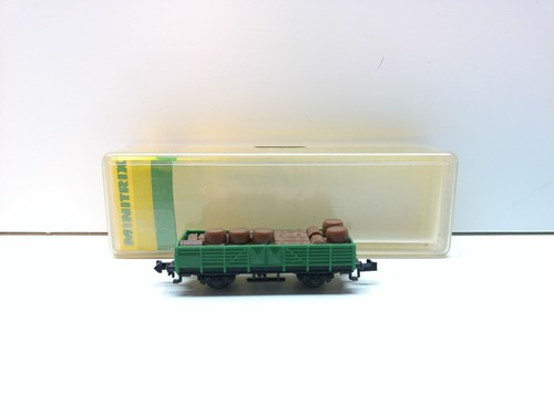 Minitrix N Niederbordwagen mit Ladung , in EVP#2989 | Condition: Gebraucht