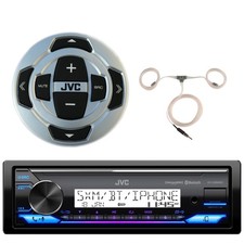 JVC KD-X38MBS 1 DIN Bluetooth USB Stereo Receiver, Wired Remote, Antenna