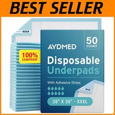 Disposable Bed Pads 36x36 with Adhesive Strips