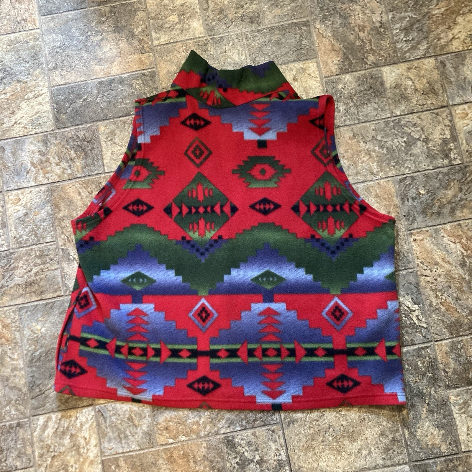 Back In The Saddle Fleece Womens Vest Aztec Western Full Zip 3XL image 7