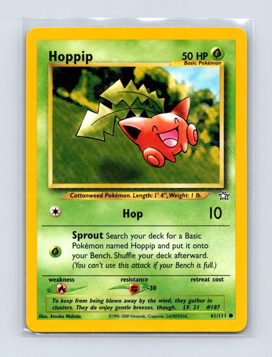 Hoppip 61/111 Common Neo Genesis Pokemon Unlimited Lightly Played