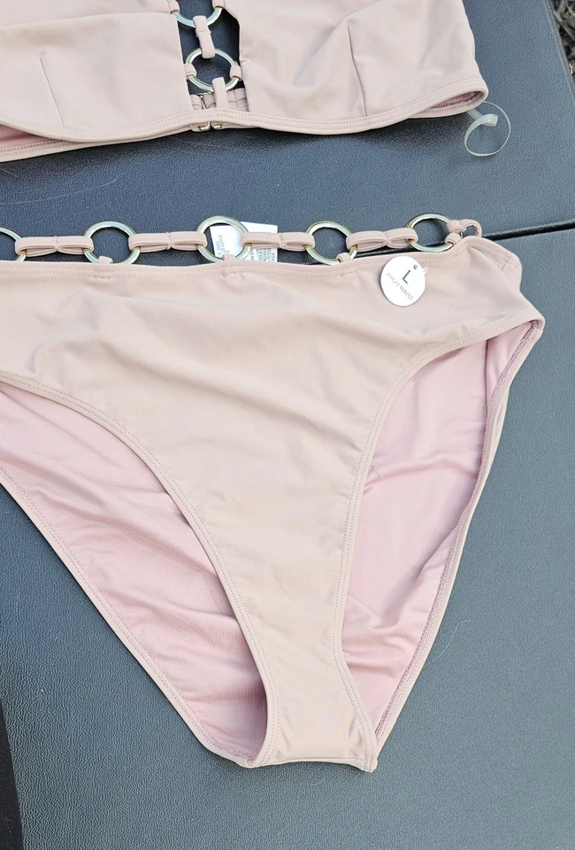 Forever 21 - 2 шт. Купальный костюм размер большой - цвет голая - высокая талия низы (новый) - Изображение 2 из 4