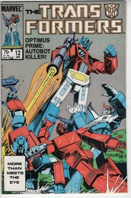 The Transformers #12 Comic Book Marvel Comics 1985 Optimus Prime