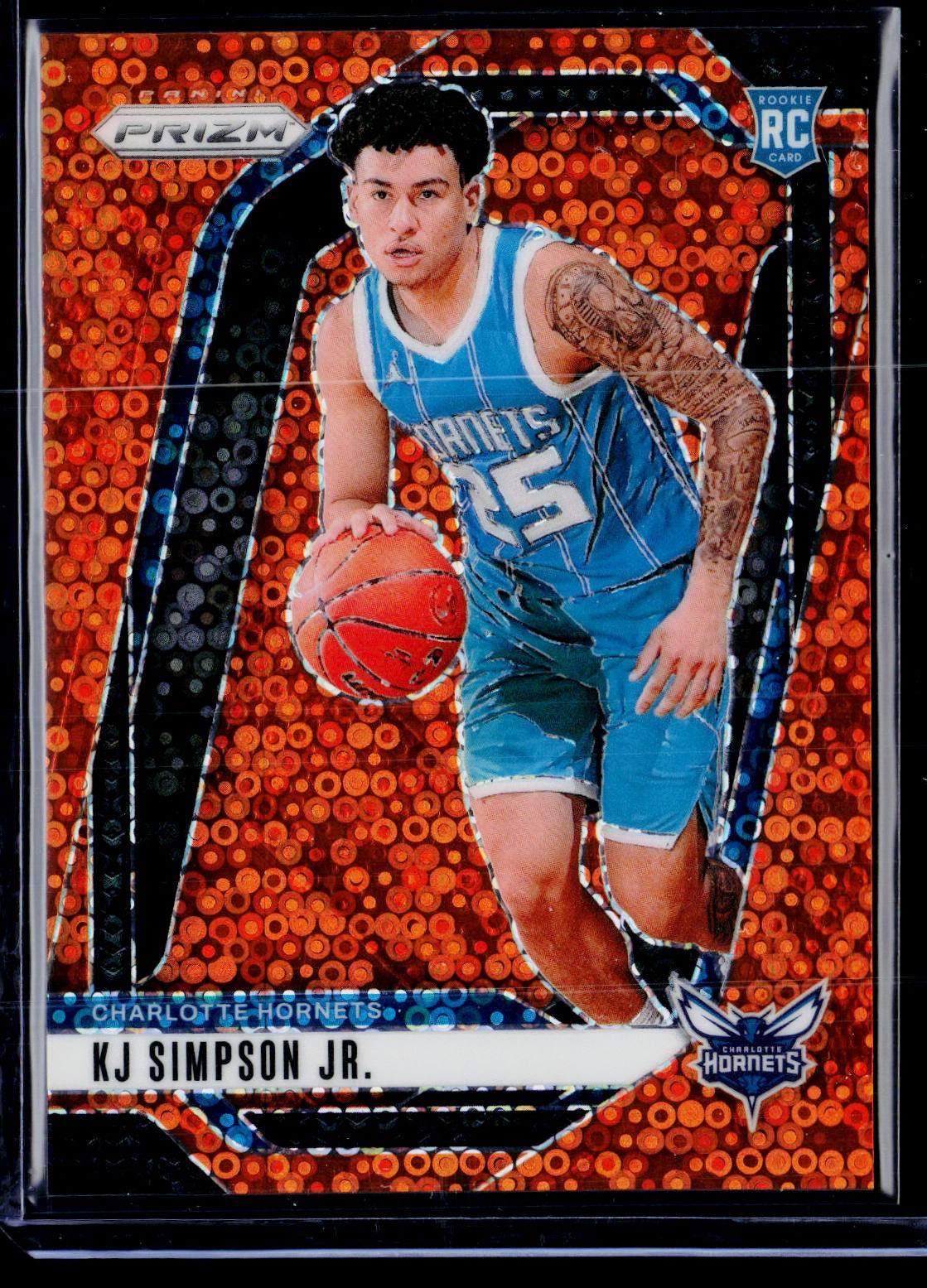 2024-25 Panini Prizm #247 KJ Simpson Jr Fast Break Orange Prizm 125 H1