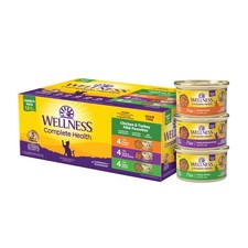 Wellness Complete Health Pate Adult Wet Cat Food, Natural, Protein-Rich, Grai...