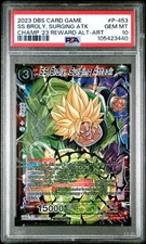 Dragon Ball Super SS Broly, Surging Atack Championship Reward Alt #P-453 PSA 10