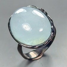 Jewellery 26 ct Natural Aquamarine Ring 925 Sterling Silver Size 7.75 /R450564