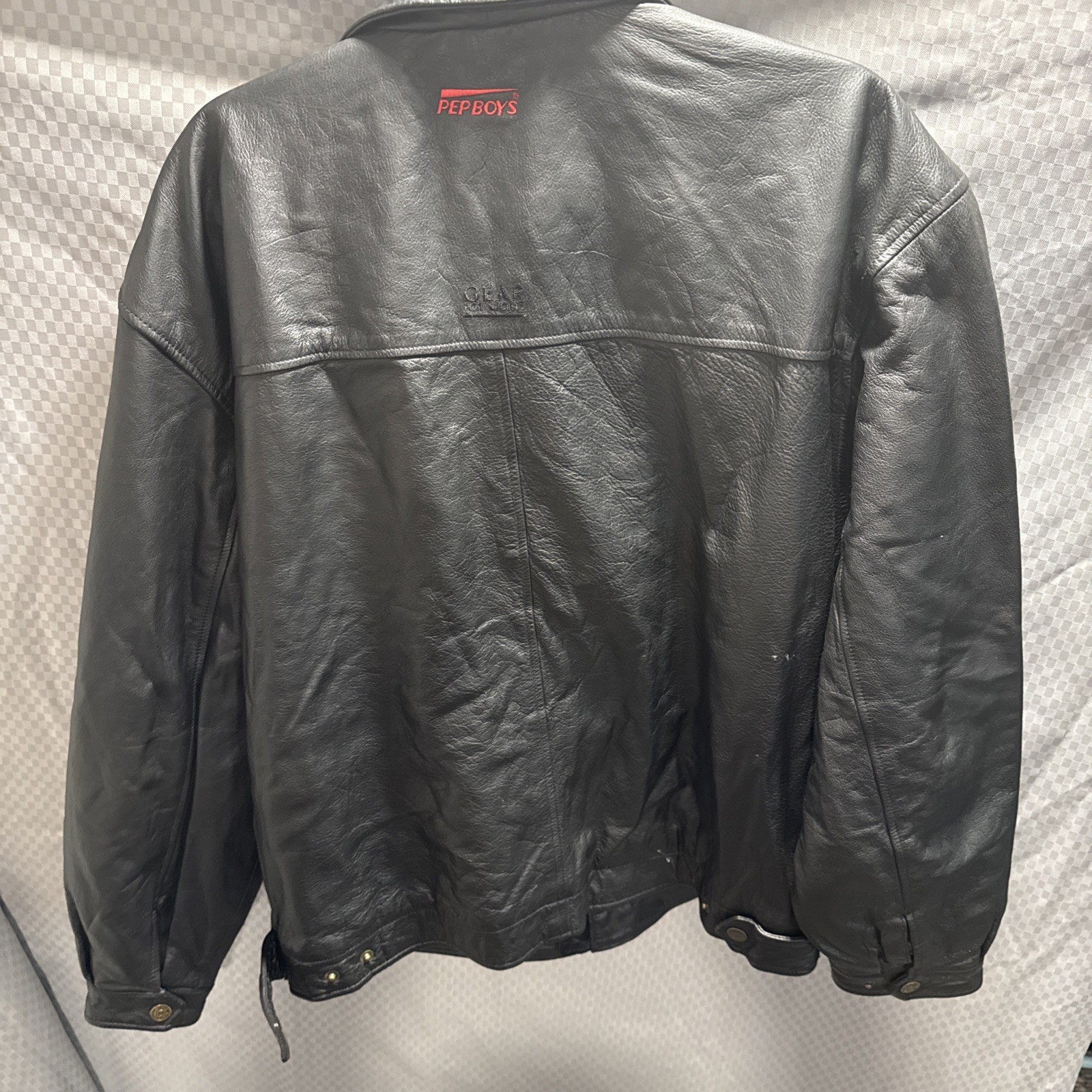 Full Grain Cowhide 60s Motorcycle XL Leather Jacket Pep Boys Corp Gift Employee