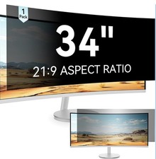 New Mamol 34 in Curved Monitor Privacy Screen, Blue Light Filter, Anti-Glare