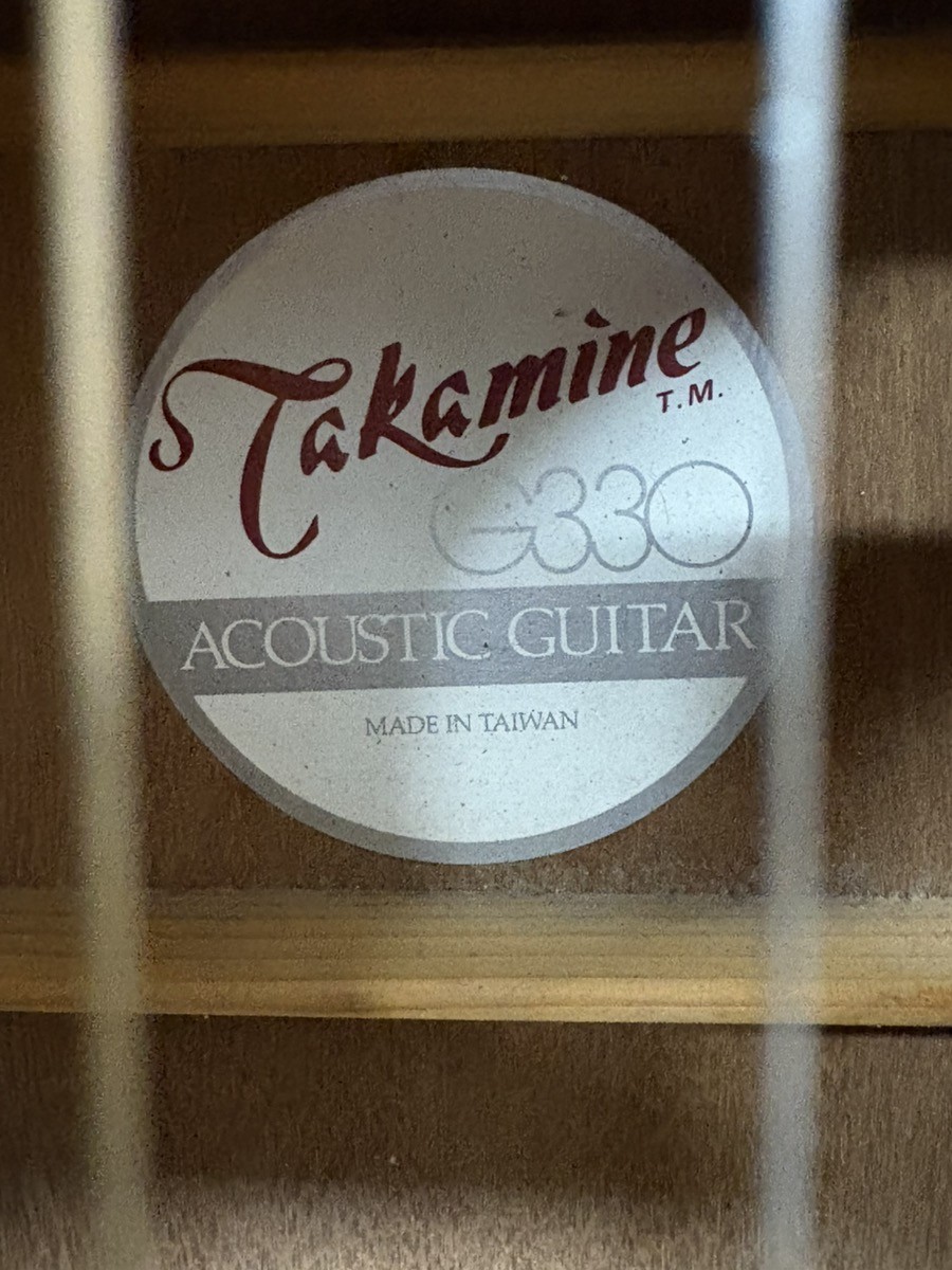 Vintage Takamine G330 Acoustic Guitar – Made in Taiwan (A1D027078