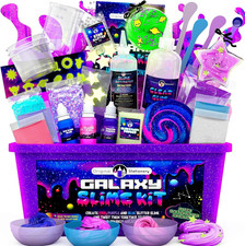 Original Stationery Galaxy Slime Kit for Kids Ages 8  12, DIY Space Slime Set wit