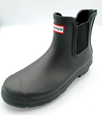 Hunter Original Chelsea Rain Boots Women  s US 9 Black Waterproof WFS2078RMA NEW