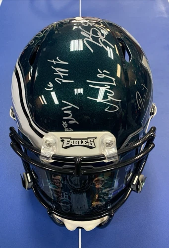 Philadelphia Eagles Super Bowl Team Signed Full Size Authentic Helmet/ COA  (d1)