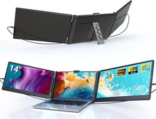 14'' Triple Laptop Screen Extender  1080P FHD IPS Monitors for 13''  17'' Laptops