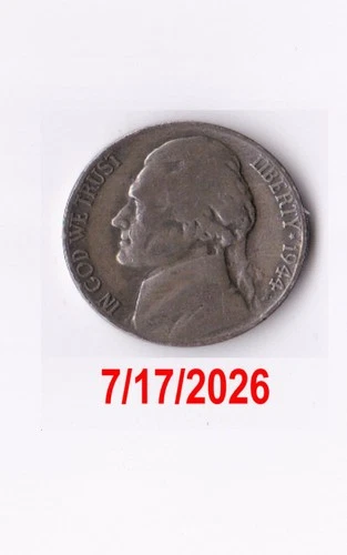 1944-P Jefferson Nickel — photo from the most recent tracked eBay sale