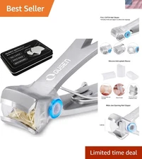 Elegant Portable Nail Clipper Set with Silicone Sleeves for Mess-Free Trimming