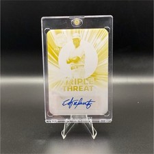 2024 Leaf Press Pass Premium Edgar Martinez Triple Threat 1/1 Yellow Plate Auto
