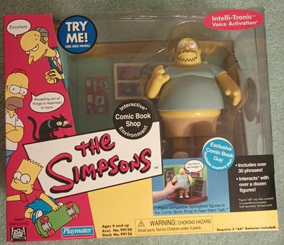 Playmates World of Springfield, The Simpsons - Comic Book Shop - Comic Book Guy