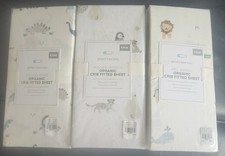 3 Pack of Pottery Barn Organic Crib Fitted Sheets Animals