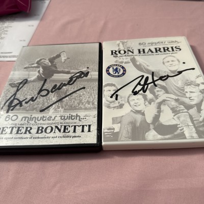 60 minutes with Ron Harris & Peter Bonetti - signed - Chelsea FC - 2 discs