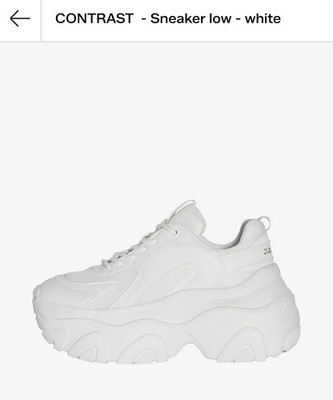 Bershka Sneaker low, White, Größe 35, Absatzhöhe 8 cm