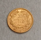 Gold 1.6g,  0.048 troy oz, 90% gold 1854 Indian Princess Head  dollar  TP-0852