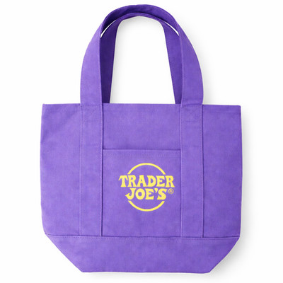 New Trader Joe s 2025 PURPLE Neon Green Mini Tote Bag - Limited Color