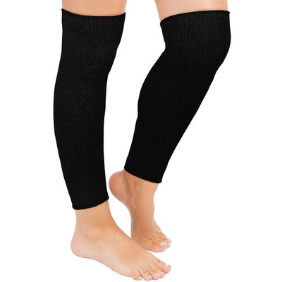 Zhanmai Cut Resistant Leg Sleeves Bite-Proof Protective Straight Style, Black