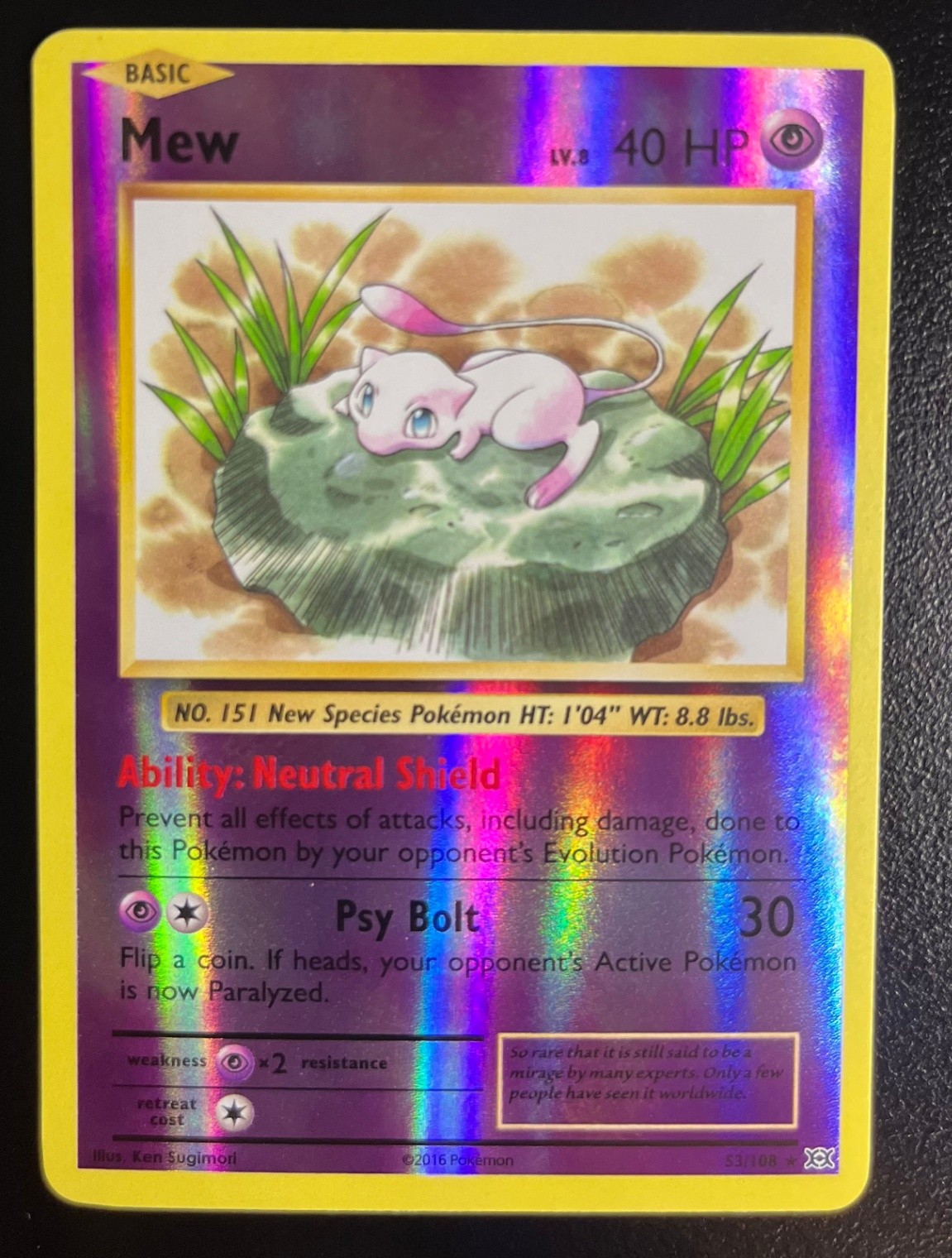 Mew Holo Rare XY - Evolutions 53/108 NM