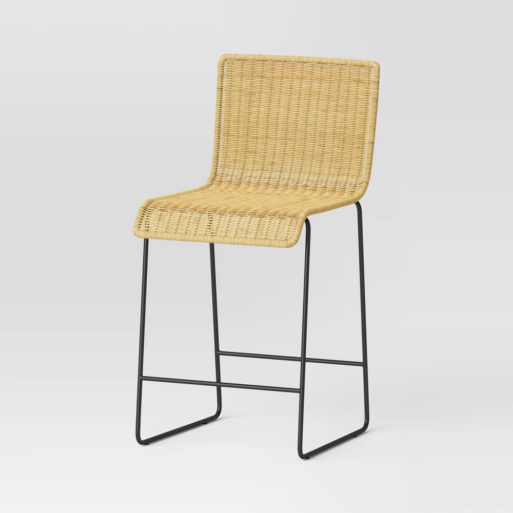 Threshold Armless Woven Counter Stool Adjustable Coastal Metal 2461-248 18890₽