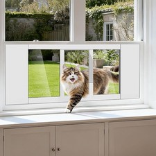 Cat Door for Window, Full-Size Window Pet Doors Fits 35"-46"