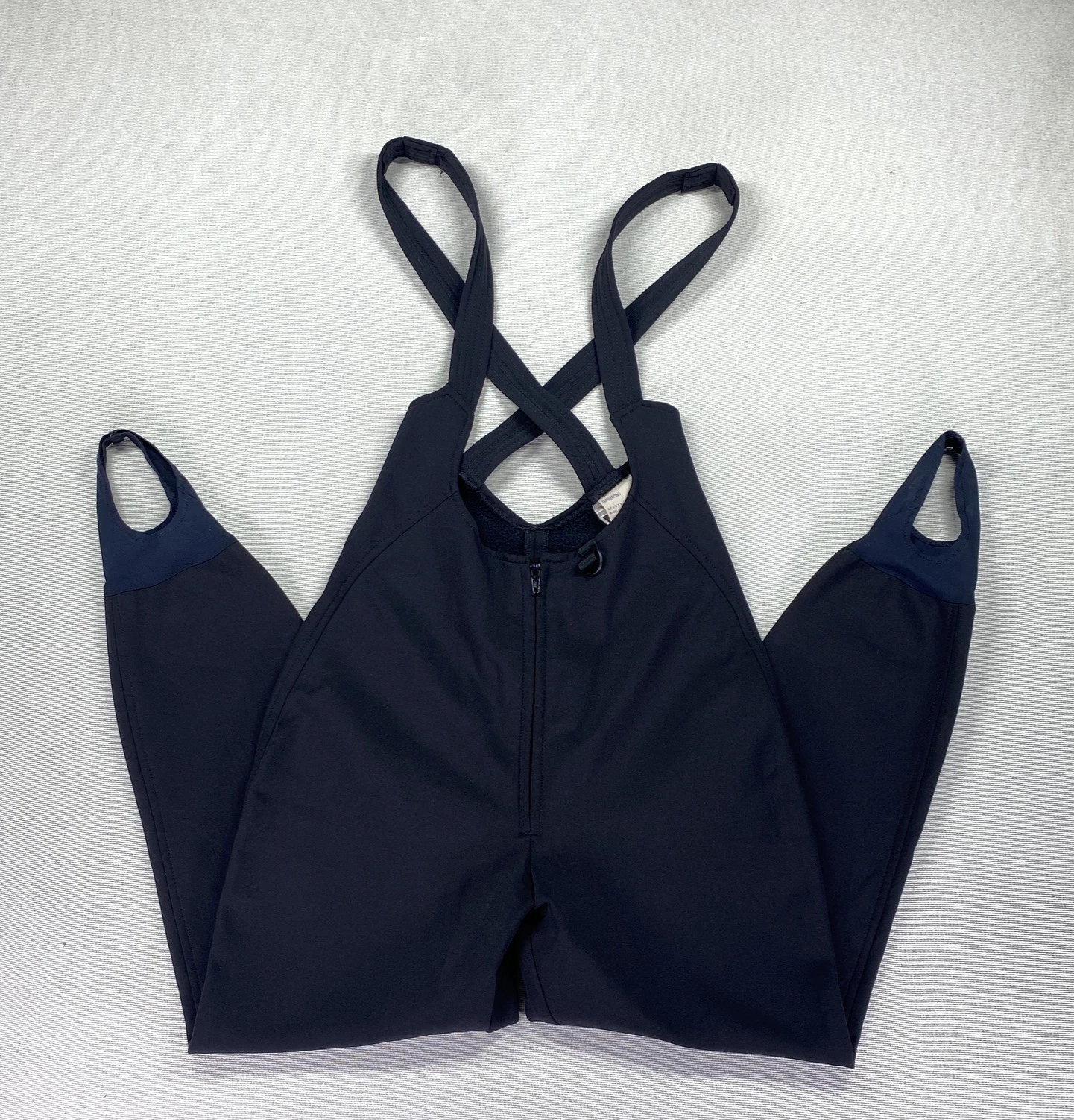 VTG Schoeller WB-400 Bib Ski Pants Womens 8 Black Softshell Stirrup Winter USA