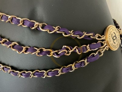 Chanel 31 Rue Cambon Gold Chain Leather Belt Triple Strand  display picture 2