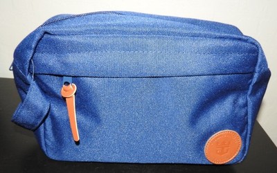 New Royal Caribbean Cruises Crown and Anchor Cosmetic Bag Denim Blue Logo Inside