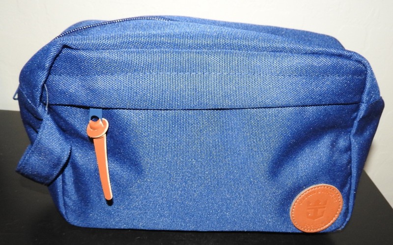 New Royal Caribbean Cruises Crown and Anchor Cosmetic Bag Denim Blue Logo Inside