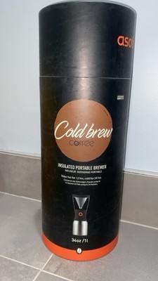 Asobu Portable Cold Brew Insulated Maker 34 Oz, Black