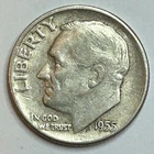 1955-P Roosevelt Dime 90% Silver U.S. 10c Coin Circulated as Pictured - 13