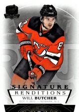 Will Butcher NJ Devils Signature Renditions 2017-18 UD The Cup Blank Back
