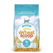 sWheat Scoop Natural Wheat Cat Litter, Original, Fast Clumping with 25 Pound