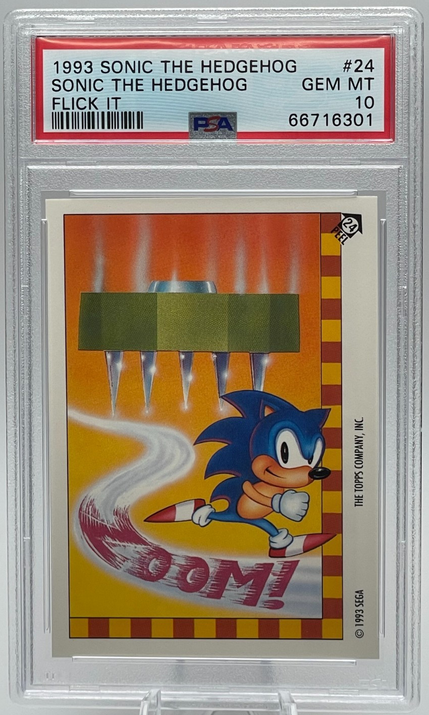 1993 Topps Sonic the Hedgehog Flick It Sticker #24 PSA 10 GEM MT