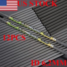 33" 12x Pure Carbon Arrow Shaft Straightness .001 SP 300-500 DIY Archery Hunting