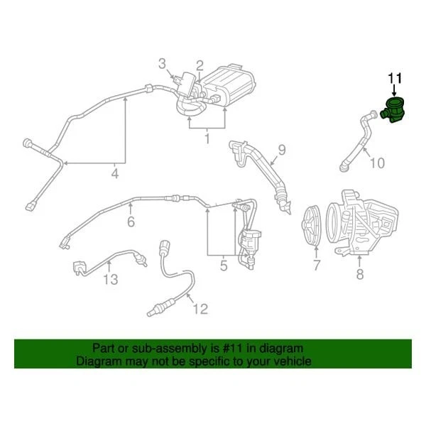 For Chrysler 200 11-14 Chrysler Secondary Air Injection Pump Check Valve - Imagem 3 de 4