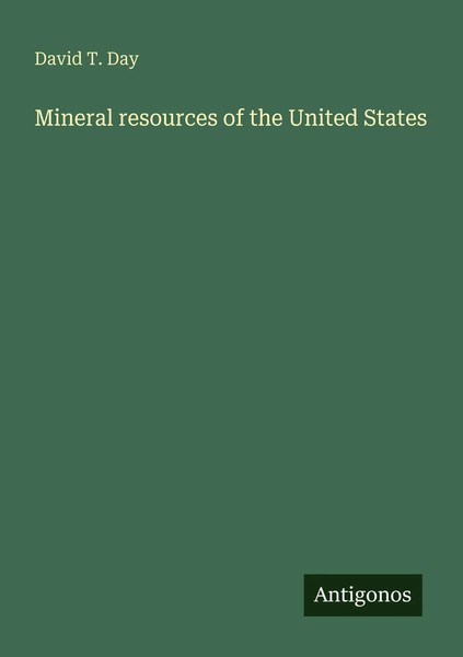 David T. Day | Mineral Resources Of The United States | Taschenbuch | Englisch-image