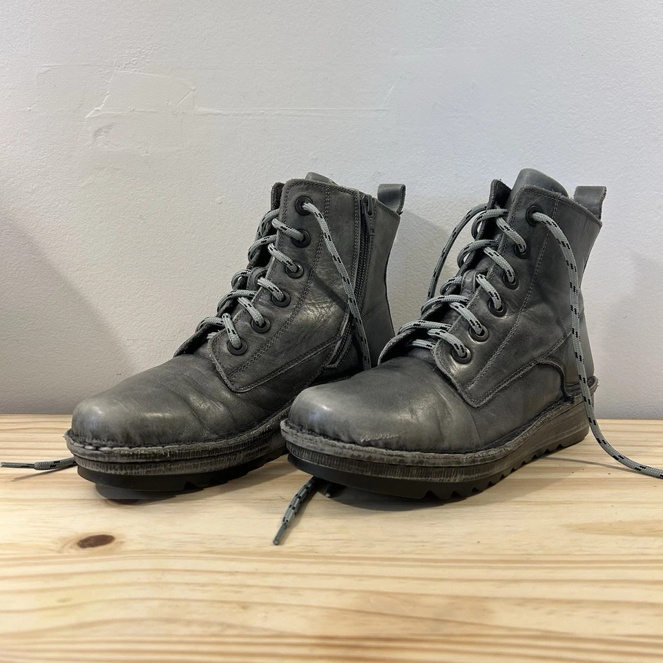 Botas grises de cuero Naot para mujer US 6 EU 37 Fairycore Cottagecore Grunge Foto 2 de 4