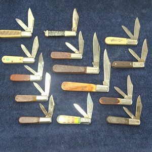 Vintage Barlow Lot of 14 folding knives, used, working condition, Lot 1