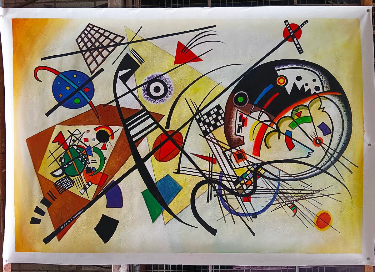 Wassily Kandinsky Transverse Line Abstract Oil Painting