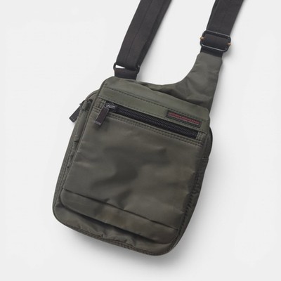 Hedgren Olive Khaki-Taupe Nylon Crossbody Shoulder Bag Adjustable Strap Pockets